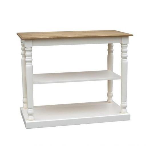 biely konzolovy stol ulozny policovy country mediteran cisty svetly nabytok masivne drevo dreveny tvarovany taliansky toskansky balaton rekreacny dom obyvacia izba predsien spalna renovacia zariadenie interieru budapest lameridiana.jpg